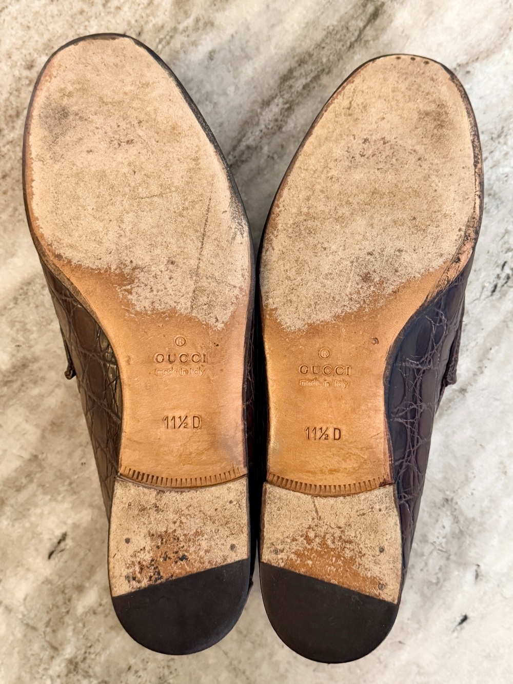GUCCI CROCODILE LOAFERS BROWN HORSEBIT 1953 11.5/12US $4000 ALLIGATOR - Picture 8 of 11